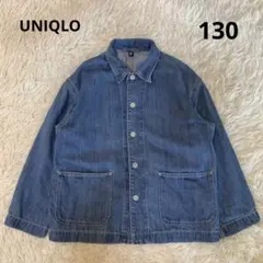 美品　UNIQLO ユニクロ　キッズ　デニムカバーオール　ジャケット　130