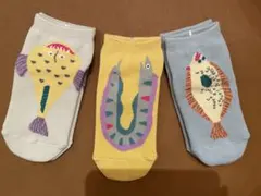 新作☆ スタンプル　じっとしている魚アンクルソックス3足組 73399