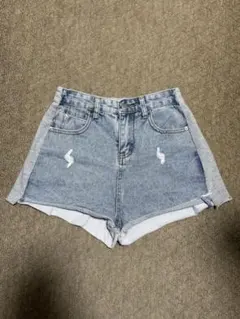 デニム グレー ショートパンツ