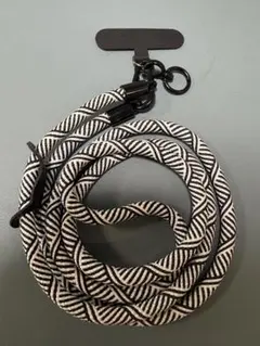 新品スマホショルダーストラップ モノトーン柄120cm