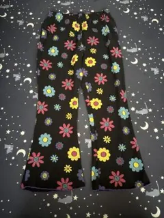 しまむら　リトシー　親子コラボ　フラワープリント フレアパンツ