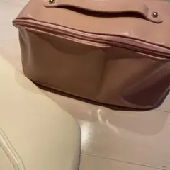 2点セットピンク ホワイト 合成皮革ポーチ