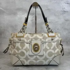 COACH Y2K Signature Turnlock Tote Bag