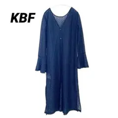 《KBF》ケービーエフ 2wayレースカーディガン ネイビー フレアスリーブのサムネイル