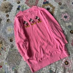 RODEO CROWNS ミッキー　ビッグロゴ　スウェット　ワンピース　ネオン