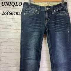 ユニクロ　フラップストレートジーンズ スリムフィット　ローライズ　万能