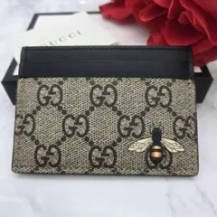 【未使用に近い】 GUCCI グッチ パスケース カードケース 蜂 ビー メンズ