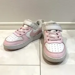 人気⭐︎ナイキ　コートボローLOWリクラフトTD 白／ピンク　15cm（記名なし）