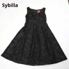 787 Sybilla シビラ 花柄刺繍 ノースリーブワンピース ドレス