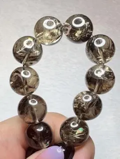 虹多め 高品質 アイリススモーキークォーツ 激安 天然石 パワーストーン