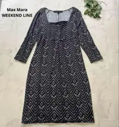 Max Mara WEEKEND LINE 幾何学模様　Aラインワンピース Sのサムネイル