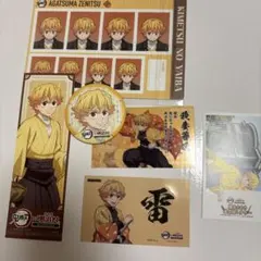 鬼滅の刃 明治村 我妻善逸 アクリルキーホルダー カード 缶バッジ