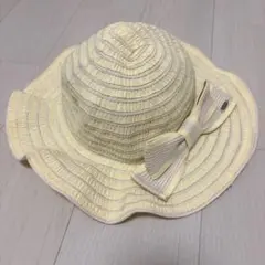 TOCCA トッカ キッズ 麦わら帽子 56cm リボン ハット 女の子のサムネイル