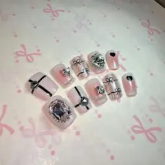 【現品】数量限定セール中 ネイルチップ つけ爪 量产型ワンホン风 韓国