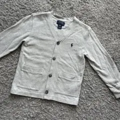 ラルフローレン カーディガン グレー ポケット 4T 110