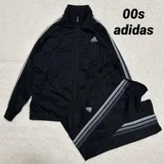 00s adidas アディダス ジャージ セットアップ 上下 黒 y2k M