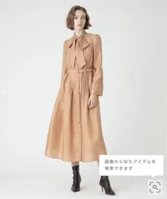 【LOULOU WILLOUGHBY】シアージャガードリボンワンピース