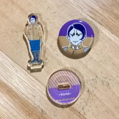 【ゴールデンカムイ】鯉登少尉　PLAZA 缶バッジ＆ミニアクリルスタンド