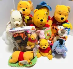 くまのプーさん 大きめ中心のぬいぐるみセット（メッセージカード&フォトフレーム）