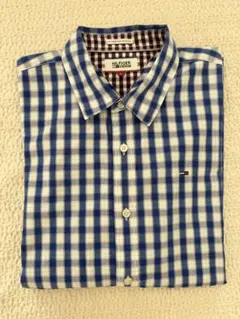 トミーヒルフィガー　tommy denim 半袖チェックシャツ