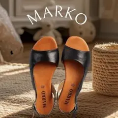 marimekko マリメッコ レザー パンプス 太ヒール 36 - メルカリ