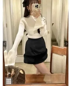 インパン裏地付きファー切替ミニスカート[tu950]