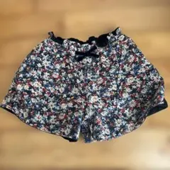花柄コットンハーフパンツ　リバーシブル