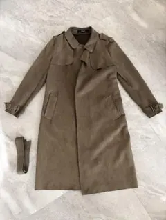 ZARA フェイクスエードコートカーキ