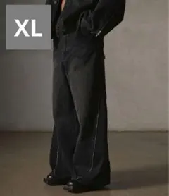 GRANCY ZipDesign Buggy DenimPants