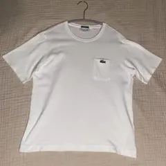 LACOSTE×グリーンレーベル ポケット鹿の子Tシャツ ホワイト