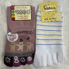5本指ソックス　2足セット　22〜24cm