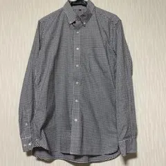 【美品】無印良品 MUJI メンズ チェック長袖シャツ L スリムフィット