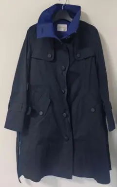 ネイビー トレンチコート ウエストベルト付き