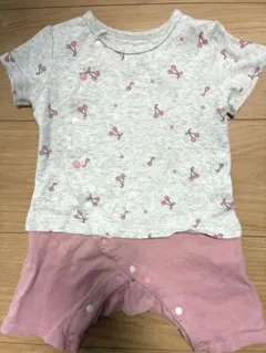 半袖ロンパース　さくらんぼ