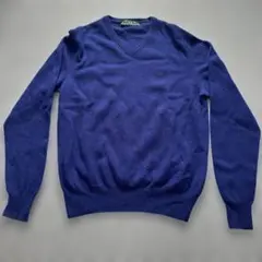 FRED PERRY Vネック ニット セーター パープルのサムネイル