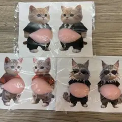 お腹ぷにぷにシール 猫 おなかぷくぷくシール 3Dシール 6匹
