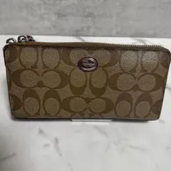 COACH 長財布 ペイトン シグネチャーラウンドファスナー