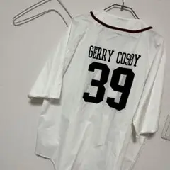 値下げ！GERRY COSBY Tシャツ L ホワイト　ベースボールシャツ