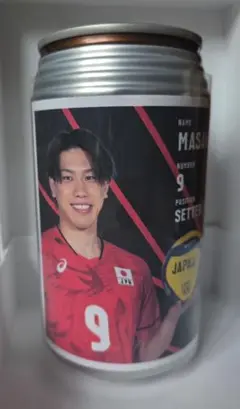おまけ付✨大宅真樹選手ステッカー オリジナルラベル缶 バレーボール男子