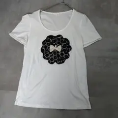 TO BE CHIC 半袖Ｔシャツ レースリボン　ホワイト М レディースのサムネイル