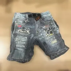 FOキッズ　ダメージ加工 ハーフパンツ 107cm