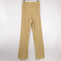 プリーツプリーズ パンツ ベージュ イッセイミヤケ M サイズ2 ウエストゴム プリーツプリーズ パンツ ベージュ イッセイミヤケ M サイズ2 ウエスト