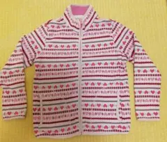 ユニクロ　キッズ　150サイズ　ハート柄フリースジャケット