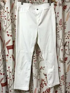 新品　ストレッチ　レギンスパンツ　レギパン　ホワイト　LL XL