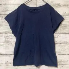 UNIQLO✨ Tシャツ【S】ラグランノースリーブ　クルーネック　ネイビー