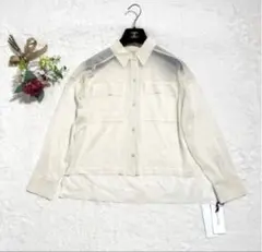 新品タグ付き✨　グレースコンチネンタル　ニットシアーシャツ　ゆったり　24SS