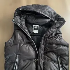 G-Star RAW フード付きダウンベスト M 黒 ブラック 中古・古着通販】G-STAR RAW (ジースターロゥ) ダウンベスト ブラック
