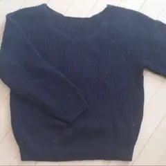 GU ニット　Ｖネック　M ブラック