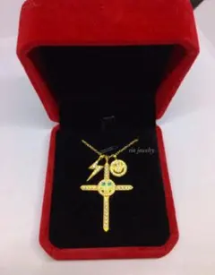 ⭐️最高品質⭐️ダイヤモンドスマイル⭐️4点ネックレス ゴールドSET 