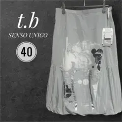 未使用✨タグ付✨センソユニコ✅t.b✅バルーンスカート プリント サイズ40のサムネイル